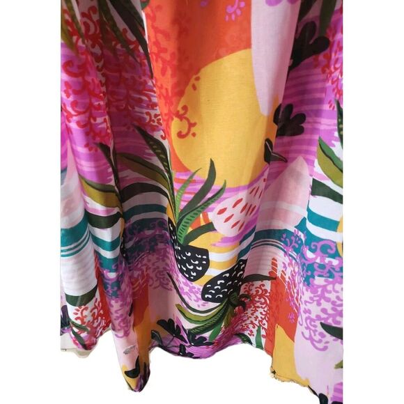 Ashley Stewart Open Hi Low Duster Women 18/20 Pink Floral Print  Button NWT - Picture 10 of 10